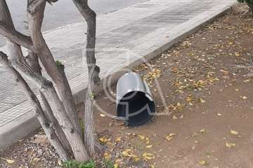 Vandalismo en Jinámar con los contenedores del mercadillo/TA.